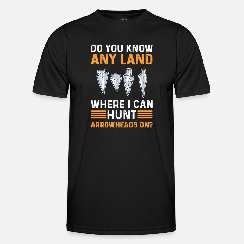 Collect artifacts. Arrowhead hunters. - Men's Functional T-Shirt - black