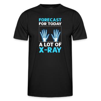 Prédiction pour aujourd’hui. Beaucoup de radiographies. - T-shirt sport Homme - noir - Devant - AI Model Male 178 dark (178cm)