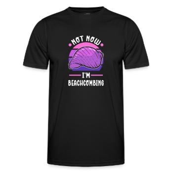 Muscheln Sammeln. Nicht Jetzt. Ich Mache Eine - Männer Funktions-T-Shirt - Schwarz - Vorne - AI Model Male 178 dark (178cm)