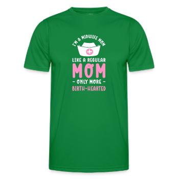 Hebamme Mom. Geburtshelferin Und Hebamme. Ob - Männer Funktions-T-Shirt - Kelly Green - Vorne - AI Model Male 178 dark (178cm)