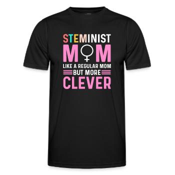 Steminist Mom. Wie Eine Normale Mutter, Nur - Männer Funktions-T-Shirt - Schwarz - Vorne - AI Model Male 178 dark (178cm)