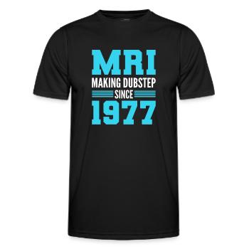 Mri Macht Dubstep Since 1977. X-ray Assistant - Men's Functional T-Shirt - black - Front - AI Model Male 178 dark (178cm)
