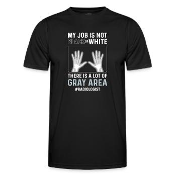 X-ray technician. X-ray assistant. Radiologist - Men's Functional T-Shirt - black - Front - AI Model Male 178 dark (178cm)