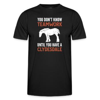 Le travail d’équipe n’est connu que lorsque vous avez un - T-shirt sport Homme - noir - Devant - AI Model Male 178 dark (178cm)