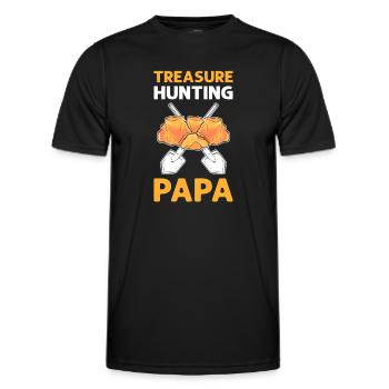 Treasure hunt dad. Gold panning. Gold miners - Men's Functional T-Shirt - black - Front - AI Model Male 178 dark (178cm)