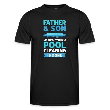 Father - Men's Functional T-Shirt - black - Front - AI Model Male 178 dark (178cm)