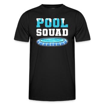 Équipe de billard. Nettoyeur de piscine. Pool Guy - T-shirt sport Homme - noir - Devant - AI Model Male 178 dark (178cm)