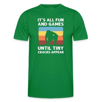 Tout est amusant - T-shirt sport Homme - vert - Devant - AI Model Male 178 dark (178cm)