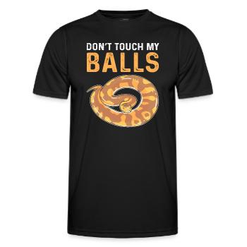 Ne touchez pas mes œufs. Royal Python - T-shirt sport Homme - noir - Devant - AI Model Male 178 dark (178cm)