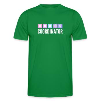 Chaos-koordinator. Wertschätzung Der - Männer Funktions-T-Shirt - Kelly Green - Vorne - AI Model Male 178 dark (178cm)