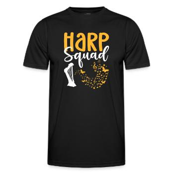 Harfengruppe. Harfenist. Harfenspieler - Männer Funktions-T-Shirt - Schwarz - Vorne - AI Model Male 178 dark (178cm)