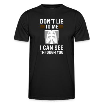 X-ray technician. X-ray assistant. Radiologist - Men's Functional T-Shirt - black - Front - AI Model Male 178 dark (178cm)