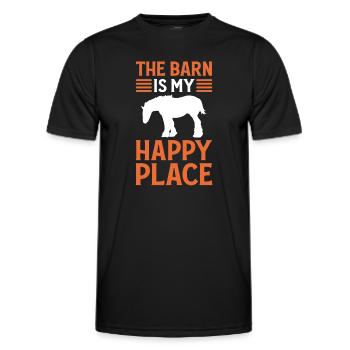 Die Scheune Ist Mein Glücklicher Ort. - Männer Funktions-T-Shirt - Schwarz - Vorne - AI Model Male 178 dark (178cm)