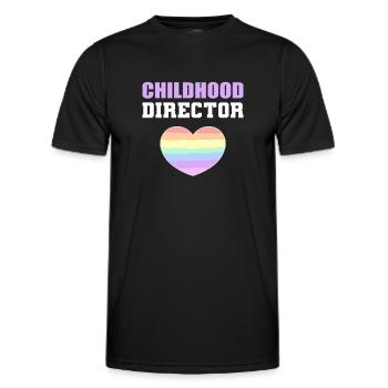 Directeur de la garde d’enfants. Appréciation de l' - T-shirt sport Homme - noir - Devant - AI Model Male 178 dark (178cm)