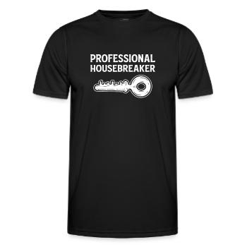 Professioneller Hauseinbruch. Schlösser Knacken. - Männer Funktions-T-Shirt - Schwarz - Vorne - AI Model Male 178 dark (178cm)