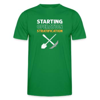 Operation Stratifikation. Goldwaschen. Goldsucher - Männer Funktions-T-Shirt - Kelly Green - Vorne - AI Model Male 178 dark (178cm)