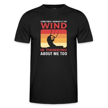 Vintage Kitesurfen Und Kiteboarding - Männer Funktions-T-Shirt - Schwarz - Vorne - AI Model Male 178 dark (178cm)