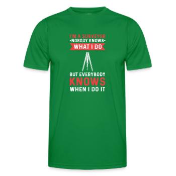 Je suis arpenteur. Cartographe. - T-shirt sport Homme - vert - Devant - AI Model Male 178 dark (178cm)
