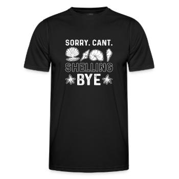 Sorry, Kann Nicht. Muschelsuchen Tschüss. - Männer Funktions-T-Shirt - Schwarz - Vorne - AI Model Male 178 dark (178cm)