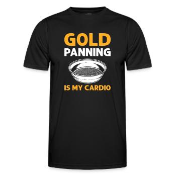 Goldwaschen Ist Mein Fitnessprogramm. - Männer Funktions-T-Shirt - Schwarz - Vorne - AI Model Male 178 dark (178cm)
