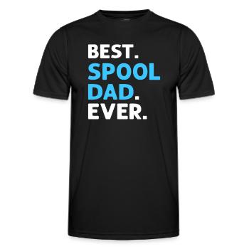 Le meilleur papa spool de tous les temps. Nettoyeur de piscine. - T-shirt sport Homme - noir - Devant - AI Model Male 178 dark (178cm)