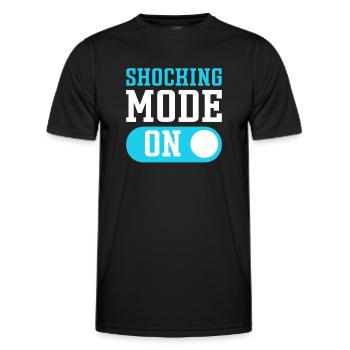 Mode choc activé. Nettoyeur de piscine. Pool Guy - T-shirt sport Homme - noir - Devant - AI Model Male 178 dark (178cm)