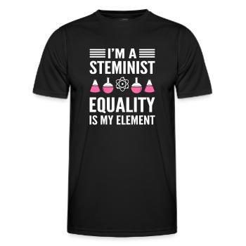 Ich Bin Ein Mintler. Gleichheit Ist Mein Element. - Männer Funktions-T-Shirt - Schwarz - Vorne - AI Model Male 178 dark (178cm)