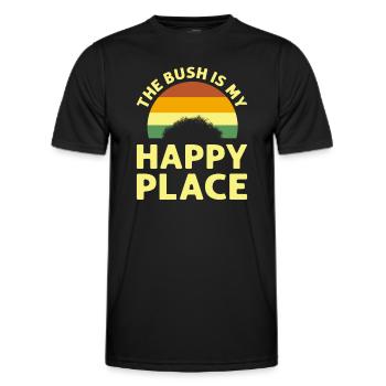 The bush is my place of happiness. - Men's Functional T-Shirt - black - Front - AI Model Male 178 dark (178cm)
