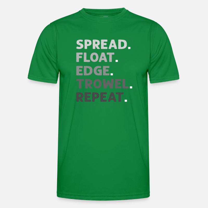 Spread Float Edge Smoothing Trowel Repeat. Men's Functional T-Shirt