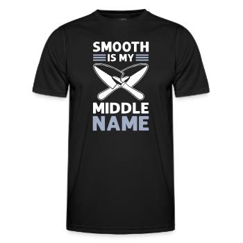 Glatt est mon deuxième prénom. Maçons en ciment. - T-shirt sport Homme - noir - Devant - AI Model Male 178 dark (178cm)