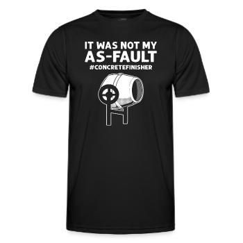 It wasn't my fault. Cement masons. - Men's Functional T-Shirt - black - Front - AI Model Male 178 dark (178cm)