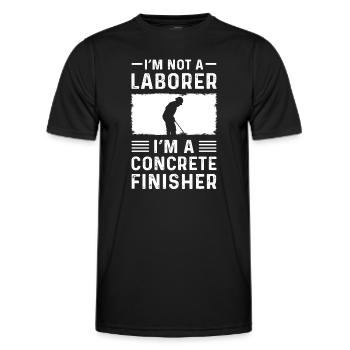Concrete experts. Cement masons. Concrete pavers - Men's Functional T-Shirt - black - Front - AI Model Male 178 dark (178cm)