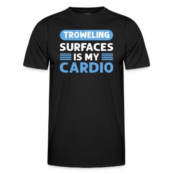 La spatule de surfaces est mon battement de cœur. - T-shirt sport Homme - noir - Devant - AI Model Male 178 dark (178cm)