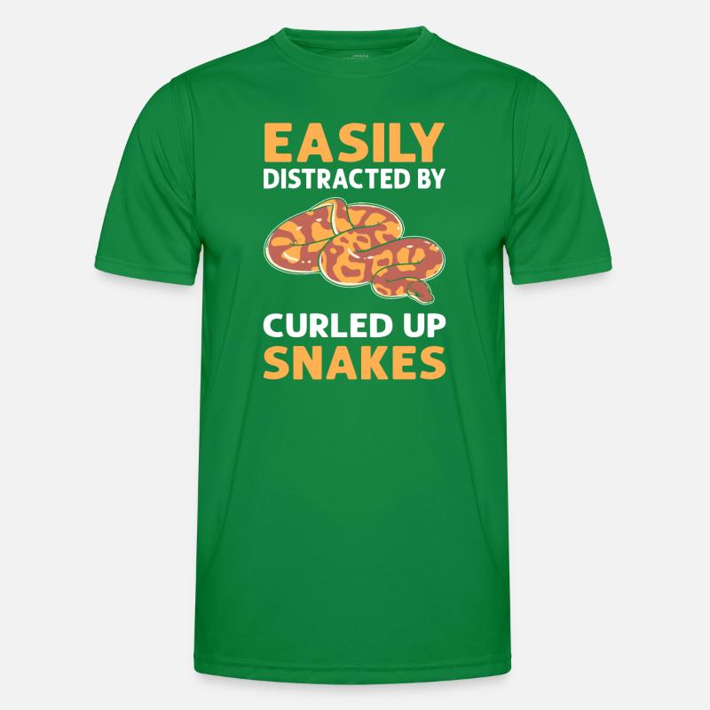 Easily distracted By coiled snakes. Men's Functional T-Shirt