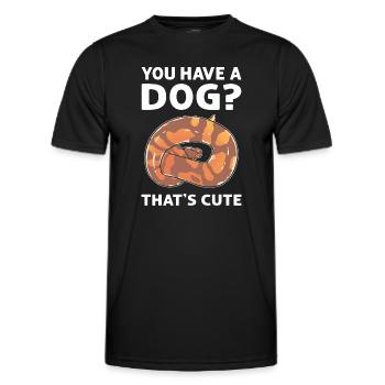 Avez-vous un chien? Mignon! Royal Python - T-shirt sport Homme - noir - Devant - AI Model Male 178 dark (178cm)
