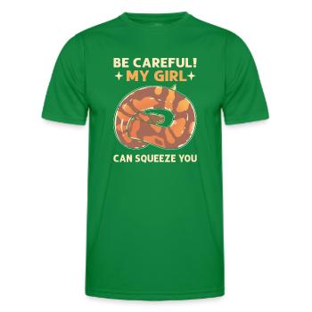 Mein Mädchen Kann Dich Quetschen. Herpetologen. - Männer Funktions-T-Shirt - Kelly Green - Vorne - AI Model Male 178 dark (178cm)