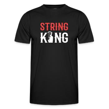 String King. Harfenist. Harfenspieler - Männer Funktions-T-Shirt - Schwarz - Vorne - AI Model Male 178 dark (178cm)