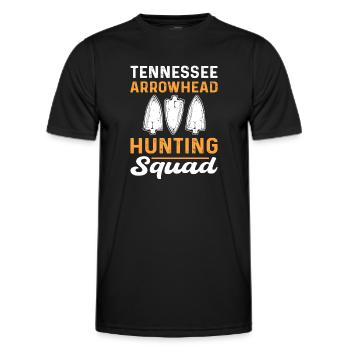 Tennessee Arrowhead Hunting Squad. Arrowhead - Men's Functional T-Shirt - black - Front - AI Model Male 178 dark (178cm)