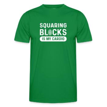 La quadrature des blocs est mon cardio. Espion. - T-shirt sport Homme - vert - Devant - AI Model Male 178 dark (178cm)