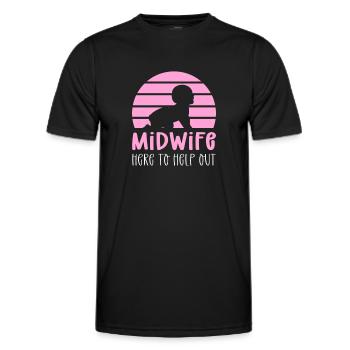 Sage-femme qui peut aider. Infirmière pour - T-shirt sport Homme - noir - Devant - AI Model Male 178 dark (178cm)