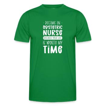 Krankenschwester Und Hebamme Für Geburtshilfe. Ob - Männer Funktions-T-Shirt - Kelly Green - Vorne - AI Model Male 178 dark (178cm)