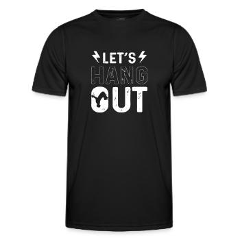 Lets Hang Out. Parcours Freerunning. Parkour - Men's Functional T-Shirt - black - Front - AI Model Male 178 dark (178cm)