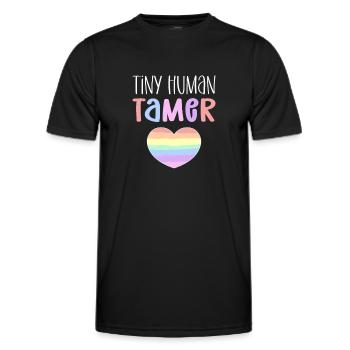 Petit dompteur humain. Appréciation de la - T-shirt sport Homme - noir - Devant - AI Model Male 178 dark (178cm)
