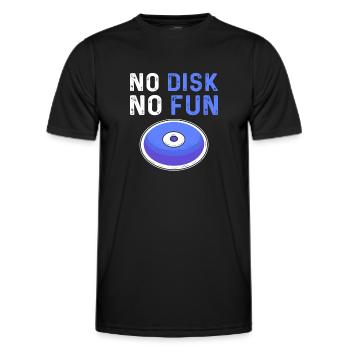 Pas de plaisir sans fenêtre. lanceur de disque. - T-shirt sport Homme - noir - Devant - AI Model Male 178 dark (178cm)