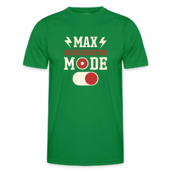 Mode d'accélération maximale activé. lanceur de disque. - T-shirt sport Homme - vert - Devant - AI Model Male 178 dark (178cm)