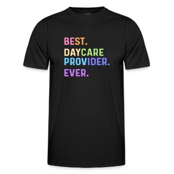 Best childminder ever. Kita providers - Men's Functional T-Shirt - black - Front - AI Model Male 178 dark (178cm)