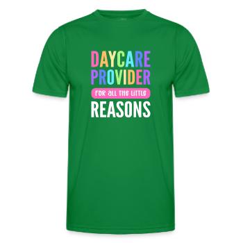 Assistante maternelle pour les petites choses de la vie. - T-shirt sport Homme - vert - Devant - AI Model Male 178 dark (178cm)