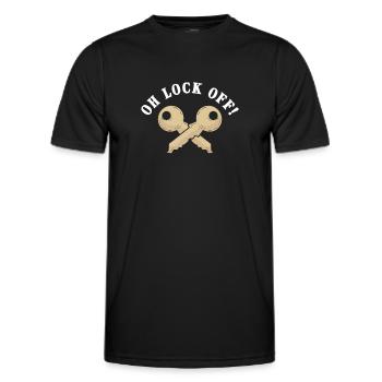 Oh Lock Off. Lock Picking. Schlüsseldienst - Männer Funktions-T-Shirt - Schwarz - Vorne - AI Model Male 178 dark (178cm)