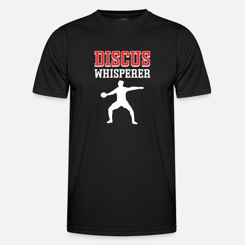 Diskusflüsterer. Diskus-werfer. Diskuswerfen - Männer Funktions-T-Shirt - Schwarz