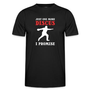 Nur Noch Ein Diskus, Versprochen. Diskuswerfer - Männer Funktions-T-Shirt - Schwarz - Vorne - AI Model Male 178 dark (178cm)